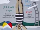 Pool Party Invitation- Paper Illustration
