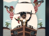 Treasure Island 3D Paper Illustration